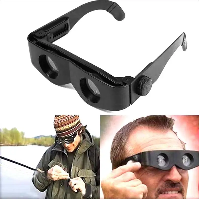 New Outdoor Portable Fishing Telescope Glasses Plastic Frame Fishing Magnifying Glass HD Head-mounted Binoculars