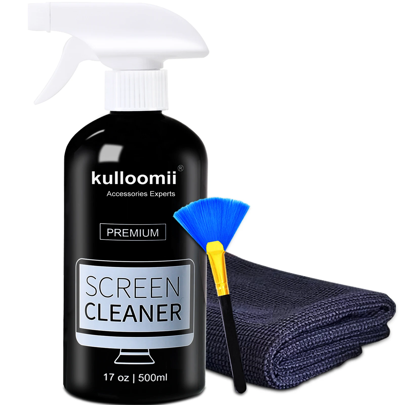 Screen Cleaner Kit With Microfiber Cloth & Brush For Phone Ipad TV Laptop Macbook Glass Screen Dust Remover Handle Brush