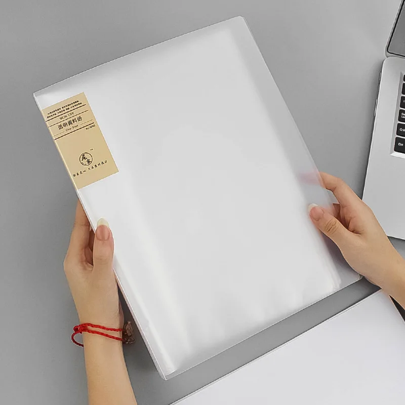 A4 File Bag Data Book 10/20/40/60/80/100 Pages Large Capacity File Folder Portfolio Display Book Office Stationery Drop Shipping