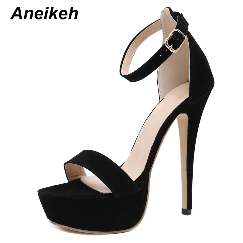 Aneikeh 2024 Fashion PU Serpentine Gladiator Shoes Woman Peep Toe Thin High Heels Sandals Cover Heel Nightclub Party Pumps Shoe