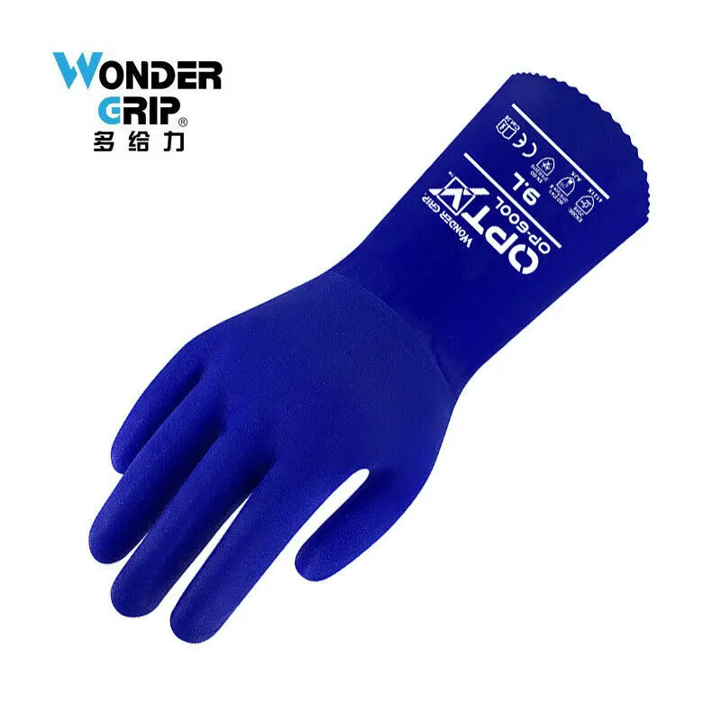 

Wonder Grip 30 см удлиненные Защитные Водонепроницаемые маслостойкие рабочие перчатки из ПВХ с защитой от химических веществ Нескользящие