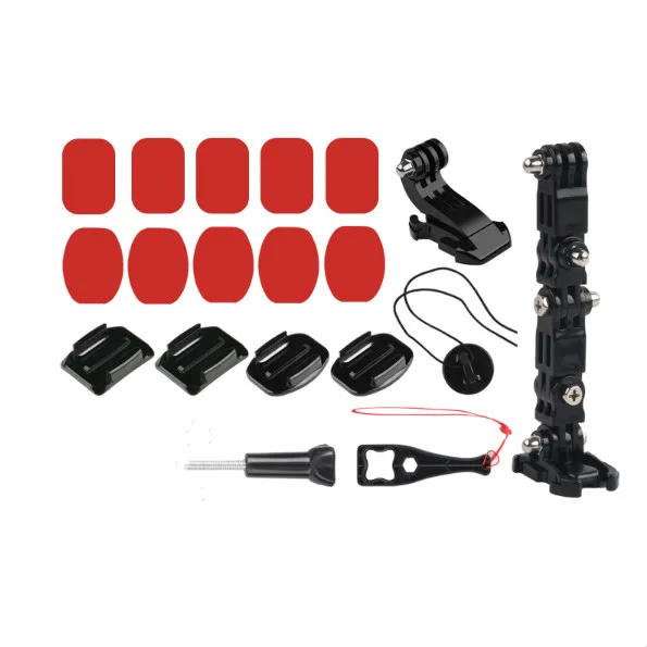 For GoPro hero6/5/4 Motorcycle Helmet Chin Bracket Turntable Button Mount Action Cam Accessories