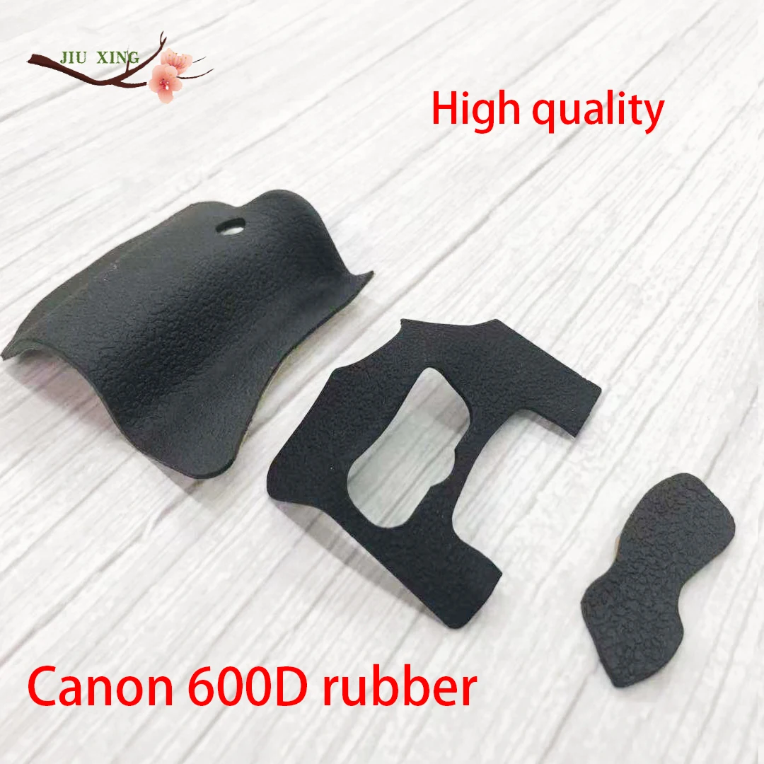 A Set of New Front Grip Side Back Thumb Rubber Cover Unit for Canon FOR EOS 600D Rebel T3i Kiss X5 + Adhesive Tape