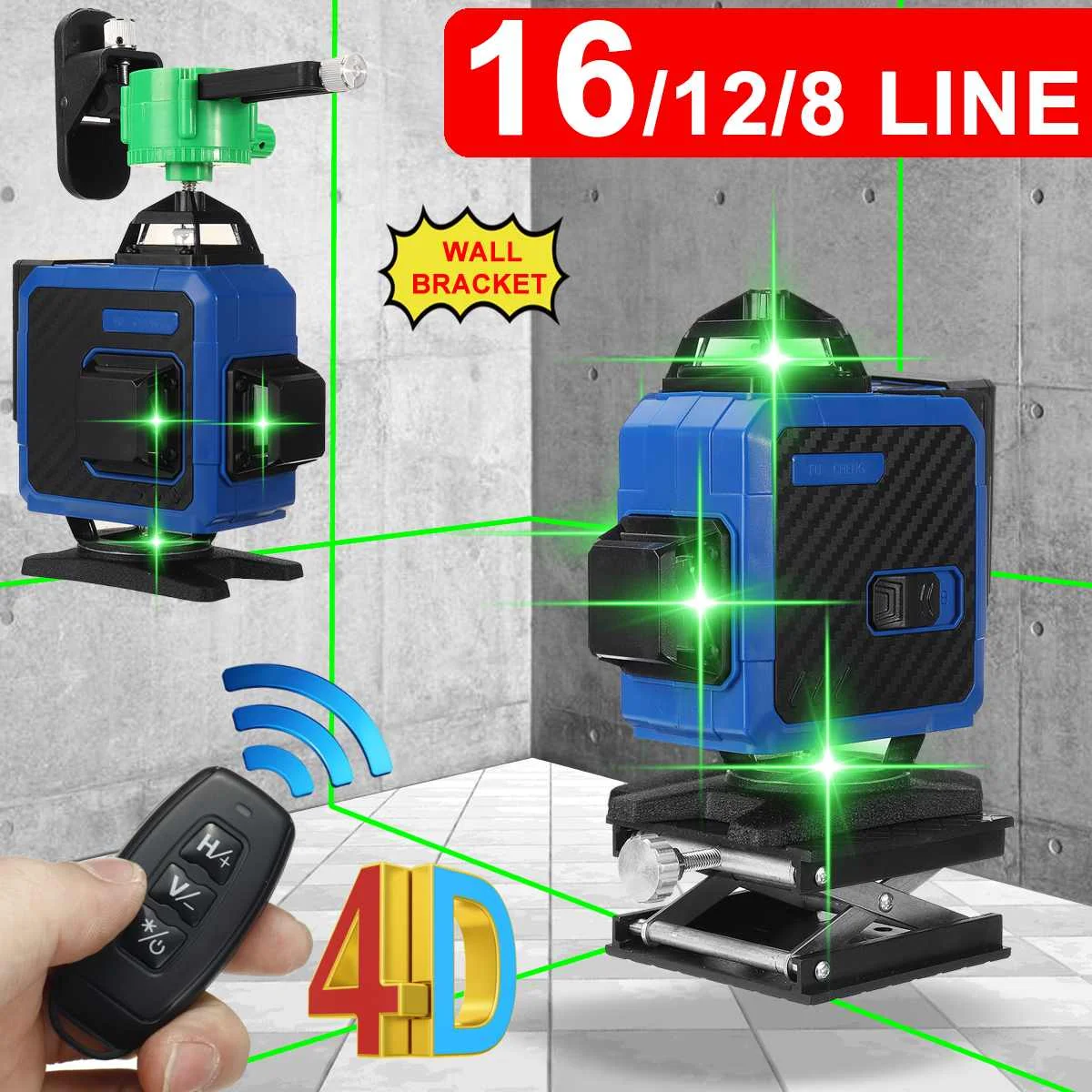 

2021 16 Lines 4D Laser Level Line Self-Leveling 360 Horizontal And Vertical bluetooth control Laser Level Beam Laser Level