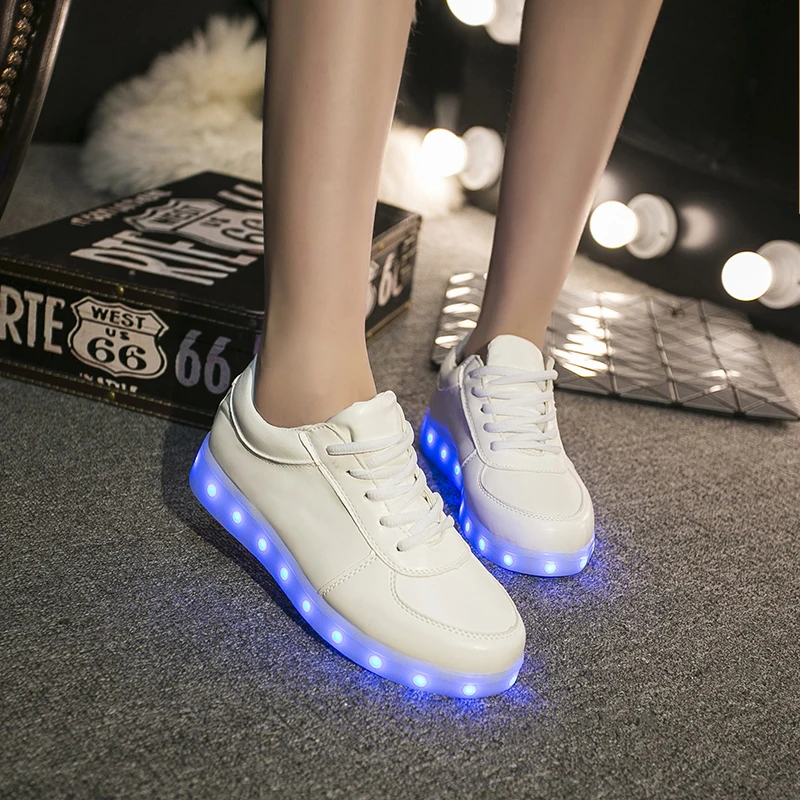 JawayKids 11 colors led luminous shoes lovers led shoes for boys girls unisex glowing sneakers usb Light lumineuse sneakers kids