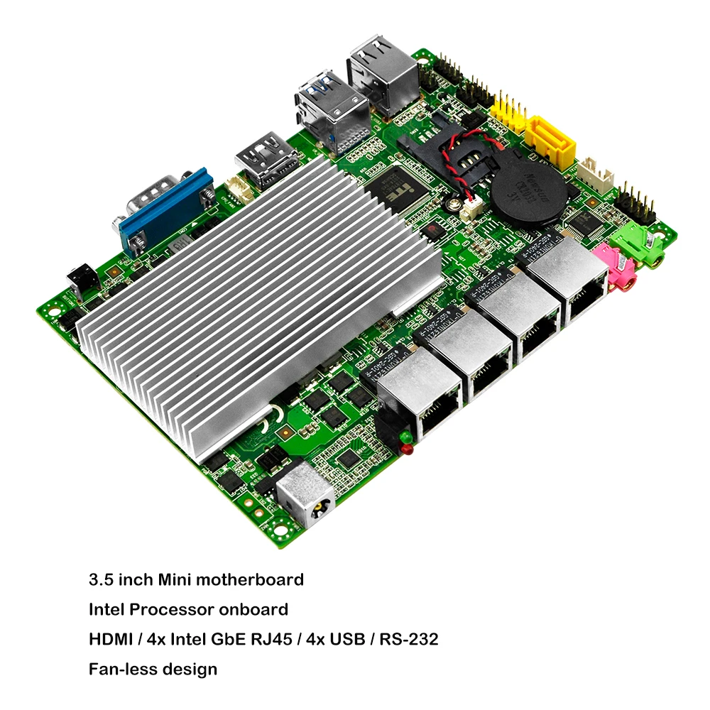 Qotom 4x 인텔 I225V 2.5G LAN 미니 PC I7-5500U 프로세서, HD 1.4, RS-232, USB, 홈 오피스 라우터 방화벽