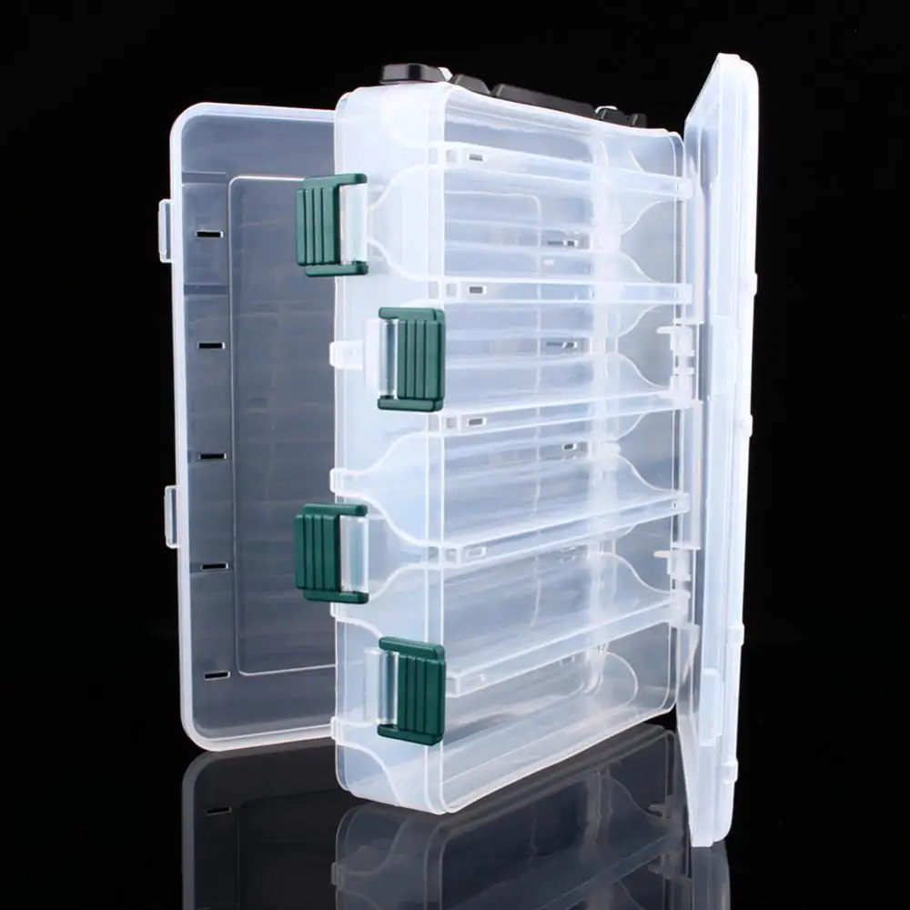 75% Discounts Hot!20x16x4.5cm 10 Compartments Plastic Fishing Lure Bait Tackle Box Storage Case