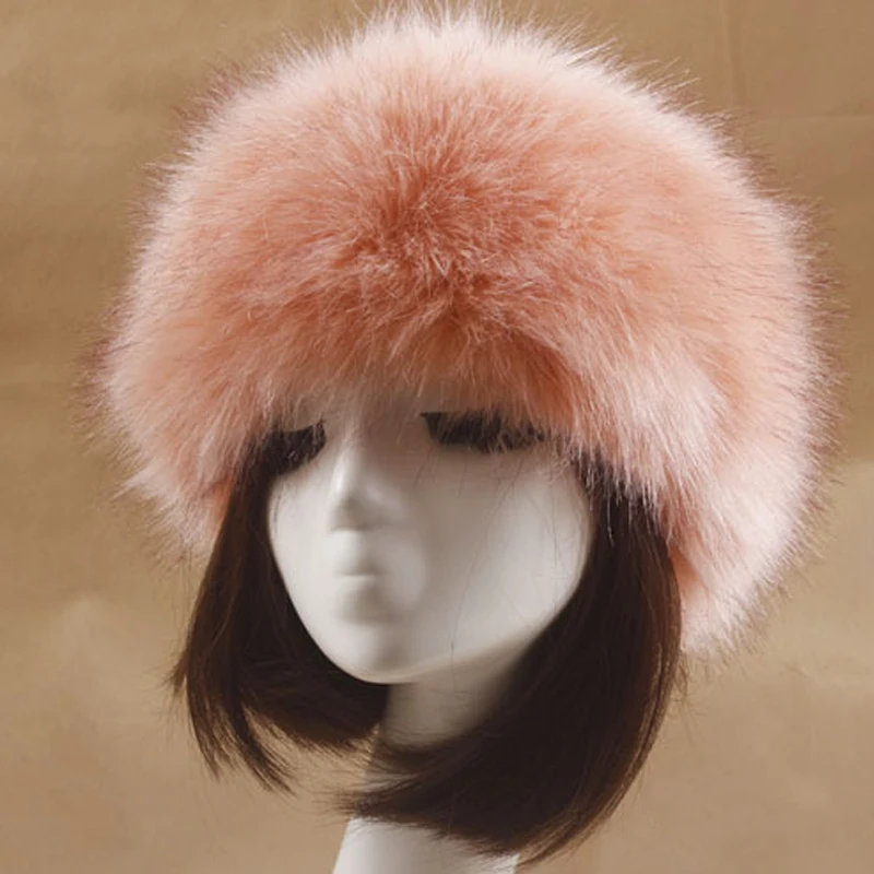 Women Men Russian Thick Fluffy Cap Fur Headband Hat Warm Ear Warmer Ski Classic Hot Hats