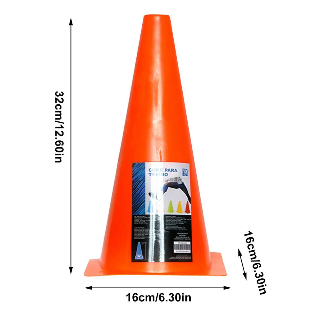 10 PCS 32cm Sign Bucket Barrier Football Road Flat Training Cone Multi-Color Roller Pile Football Training Logo Bucket Pile