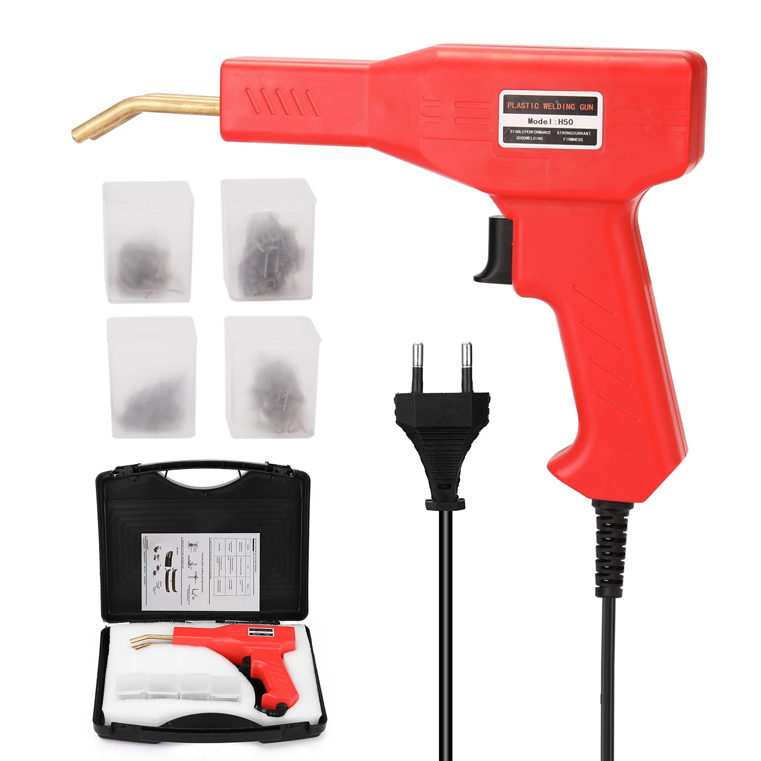 Handy Plastics Welders Ferramentas de garagem Hot Staplers Machine Grampo PVC Repairing Machine Grampo Grampo Grampeador Para Reparação Do Carro