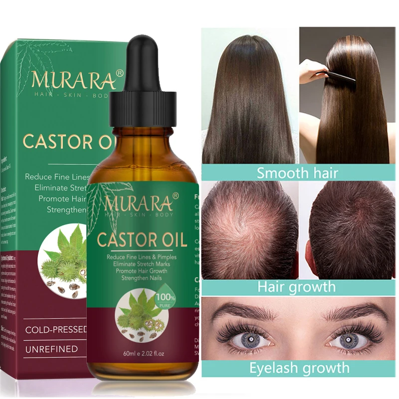 

Castor Oil Hair Growth Serum Moisturizing Prevent Hair Loss Deep Nourishment Powerful Repair Promote Hair Growth Hair Care 60ml