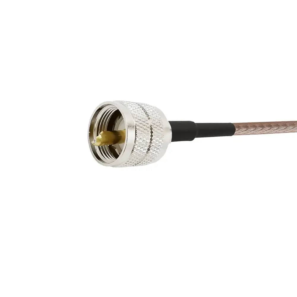 UHF PL259 Male to SO239 Female Low Loss RG316D Double Shield Sliver Cable for CB/HAM/UHF/VHF/Shortwave/Amateur Radio Equipment