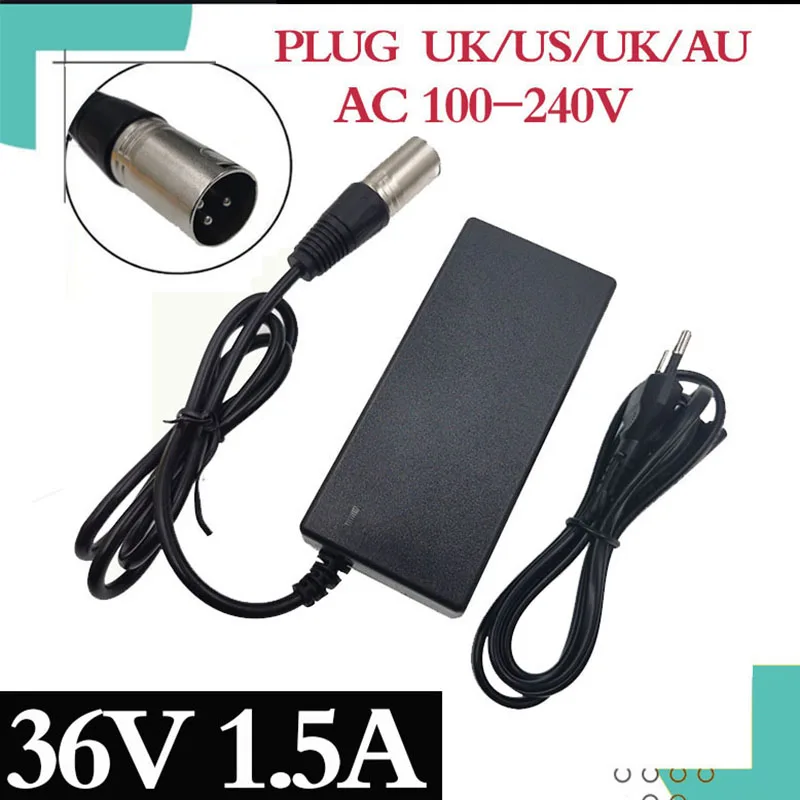 36V 1.5A lead-acid battery charger for 3s 12v  lead acid battery 3-Pin XLR Connector