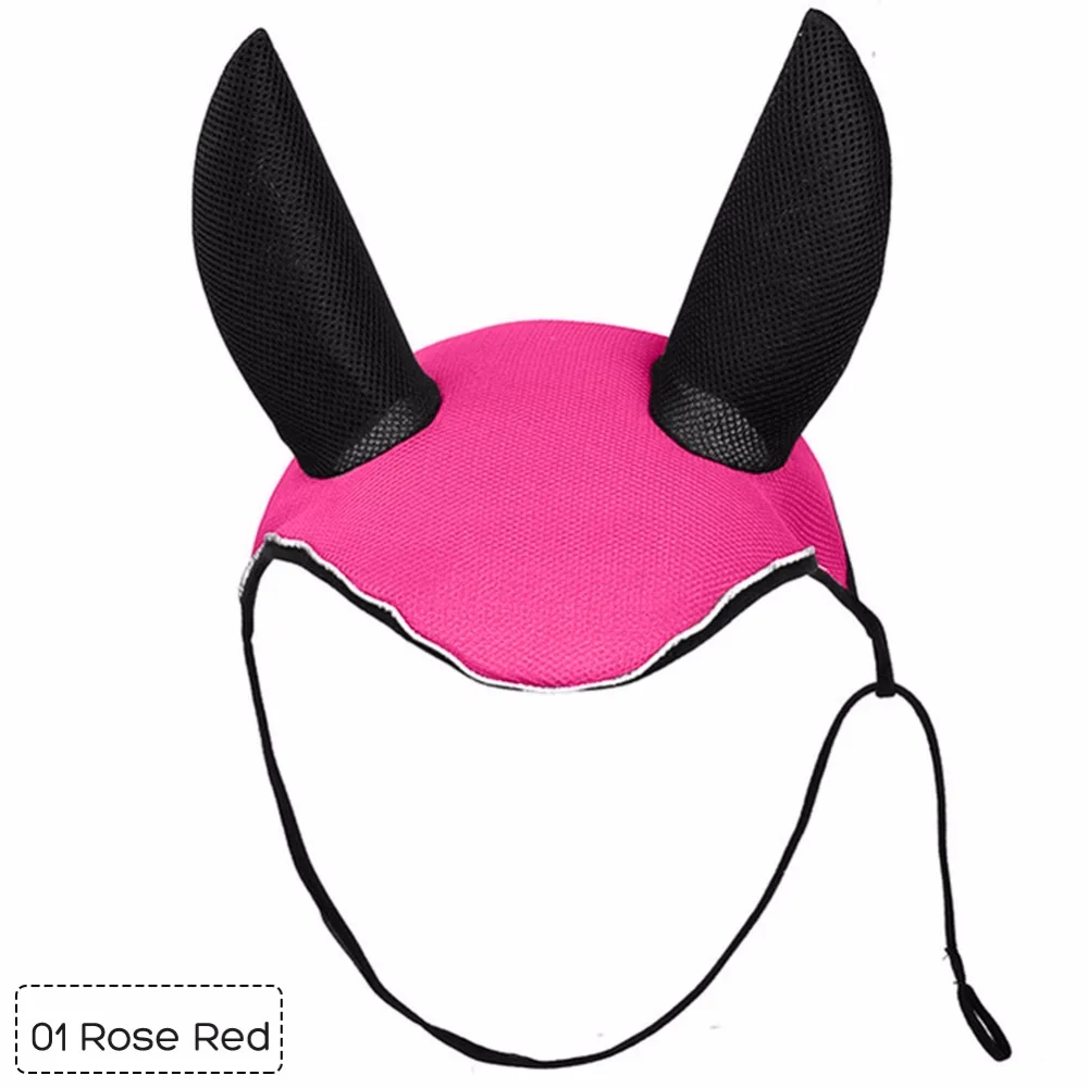 Horse Care Horse Riding Breathable Meshed Horse Ear Cover Equestrian Horse Equipment Fly Mask Bonnet Net Ear Masks Protector