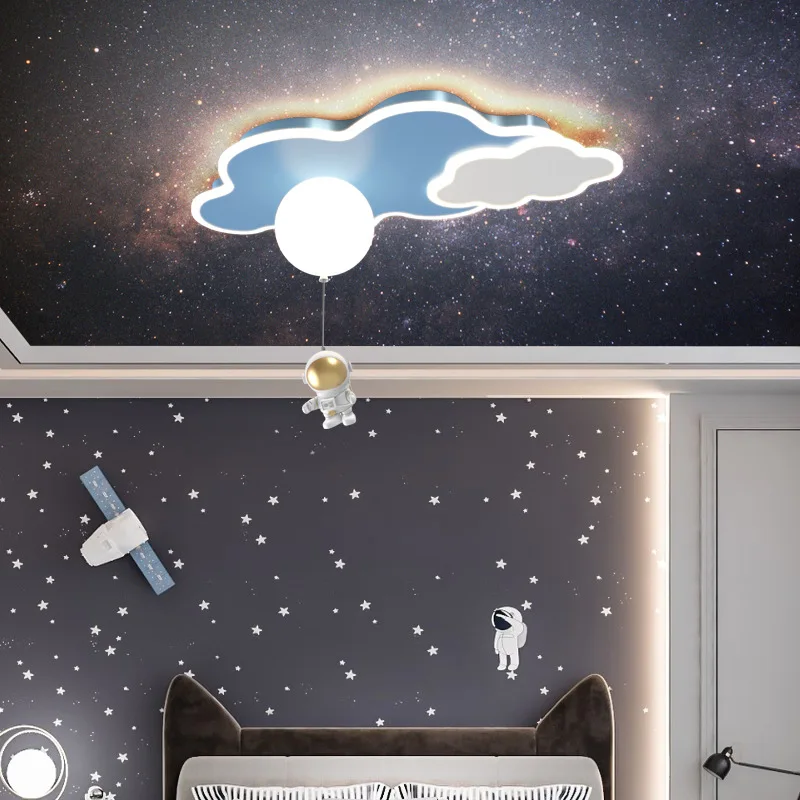 

Cloud Children Lamp Bedroom Lamp Boy Girl Creative Balloon Ceiling Lamp Eye Protection Astronaut Room Lamp Airplane Outer Space