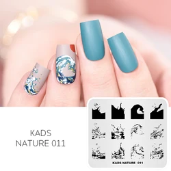KADS Nail Stamping Plates Nature Flower Line Easter Stamp Template Stainless Steel Nail Art Stamping Template Printing Stencil