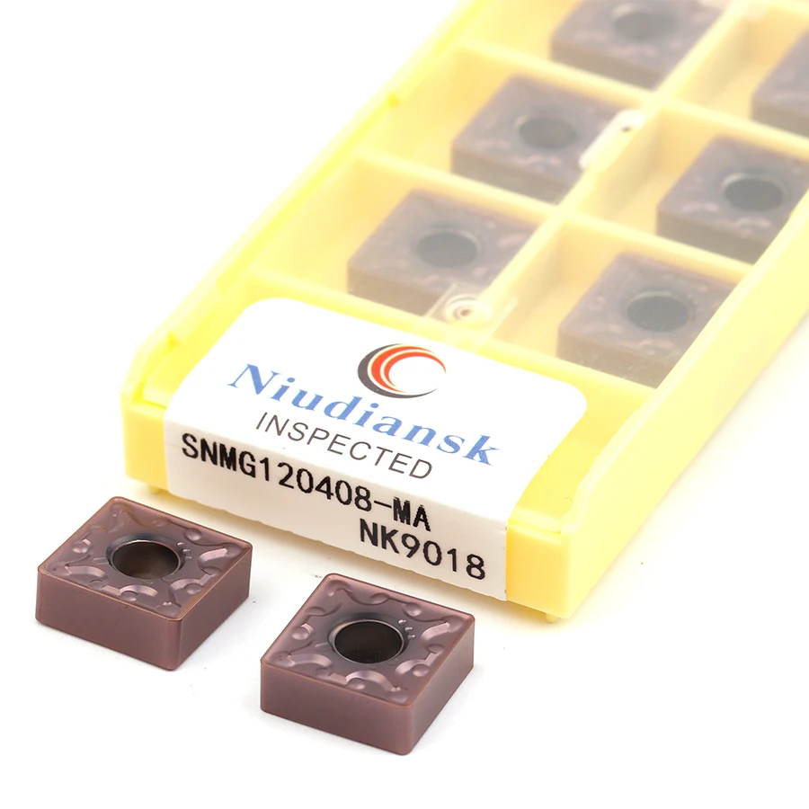 10 قطعة SNMG120404-MA NK9018 SNMG120408-MA NK9018 المعادن تحول شفرة آلة خرط تعمل بالتحكم الرقمي بواسطة الحاسوب إدراج PVD + CVD المغلفة كربيد سبيكة مقحمة تقطيع