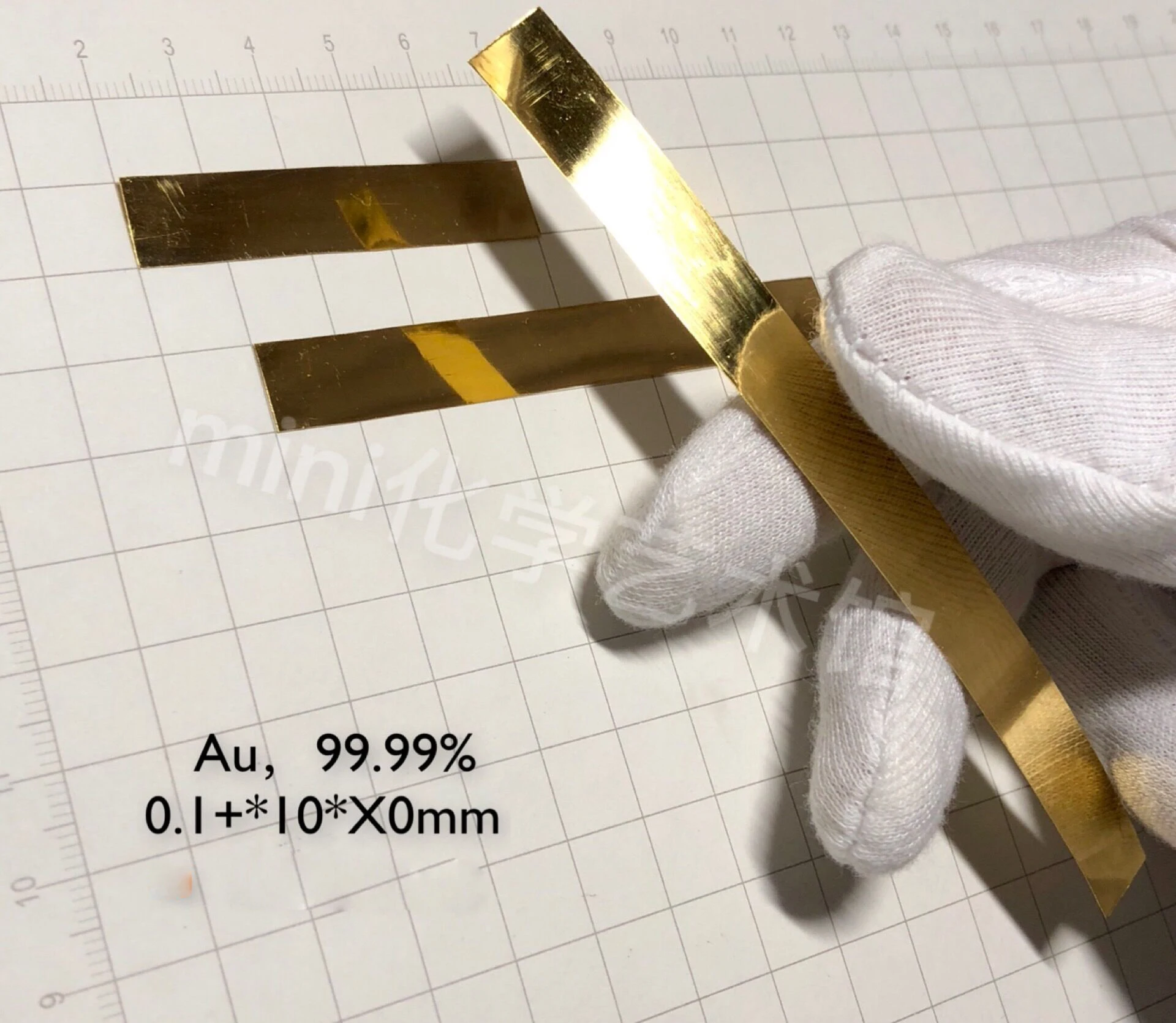 

Thickness 0.1mm High Purity Gold Pure Gold Gold Electrode Gold Square Au9999