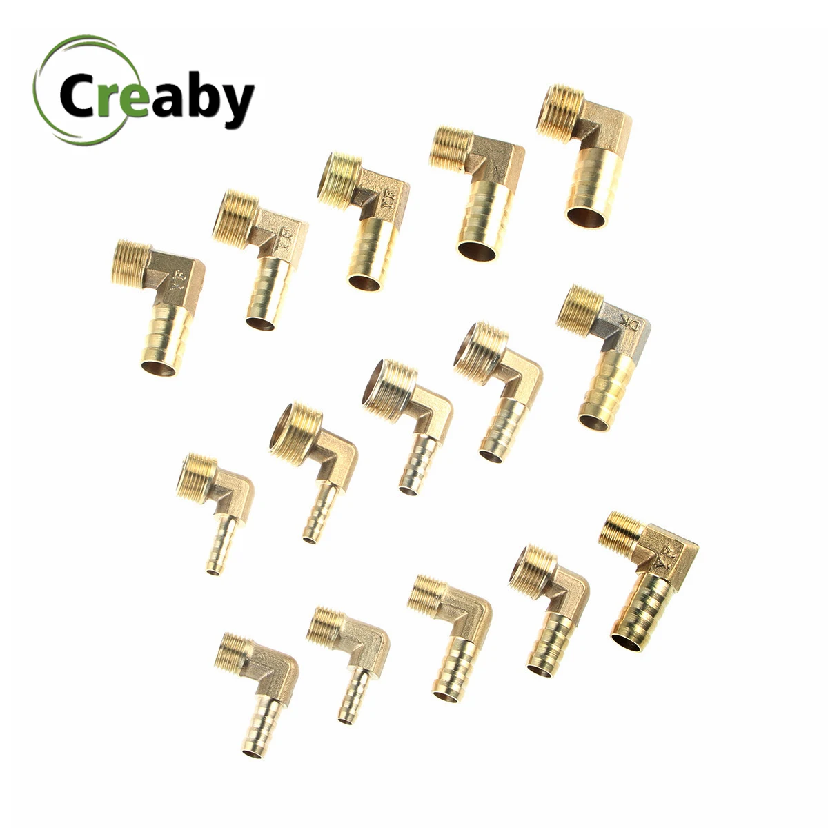 

Brass Hose Barb Fitting Elbow 6mm-16mm Tail to 1/8" 1/4" 3/8" 1/2" BSP Male Thread Pipe Barbed Coupler Connector Joint Adapter