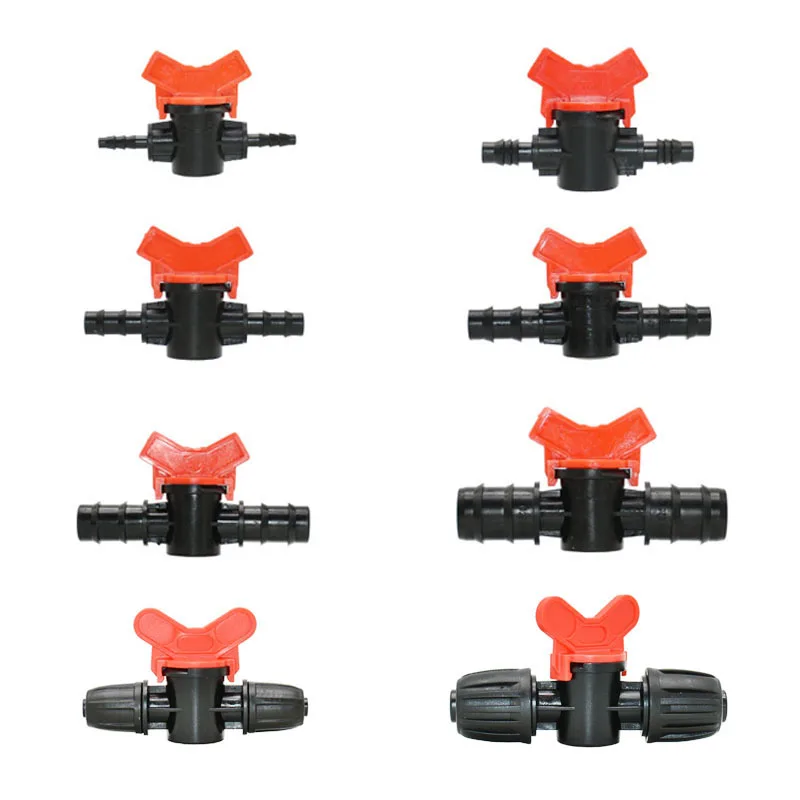 

Garden Hose 4/7 8/11/10/ 16/ 20/ 25mm Garden Tap Irrigation Miniature Valve Barb Control Valve Crane For Irrigation 25Pcs