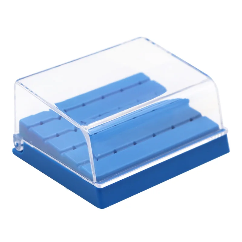 1pc 24 Holes Dental Burs Drill Holder Tooth Bur Block Holder Autoclave Sterilizer Case Disinfection Box Pull Out Drawer