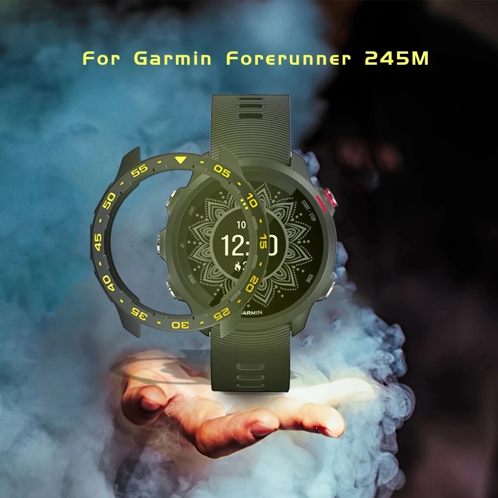 Caso sikai para garmin precursor 245/245m tpu shell capa protetora pulseira cinta de banda para relógio inteligente garmin