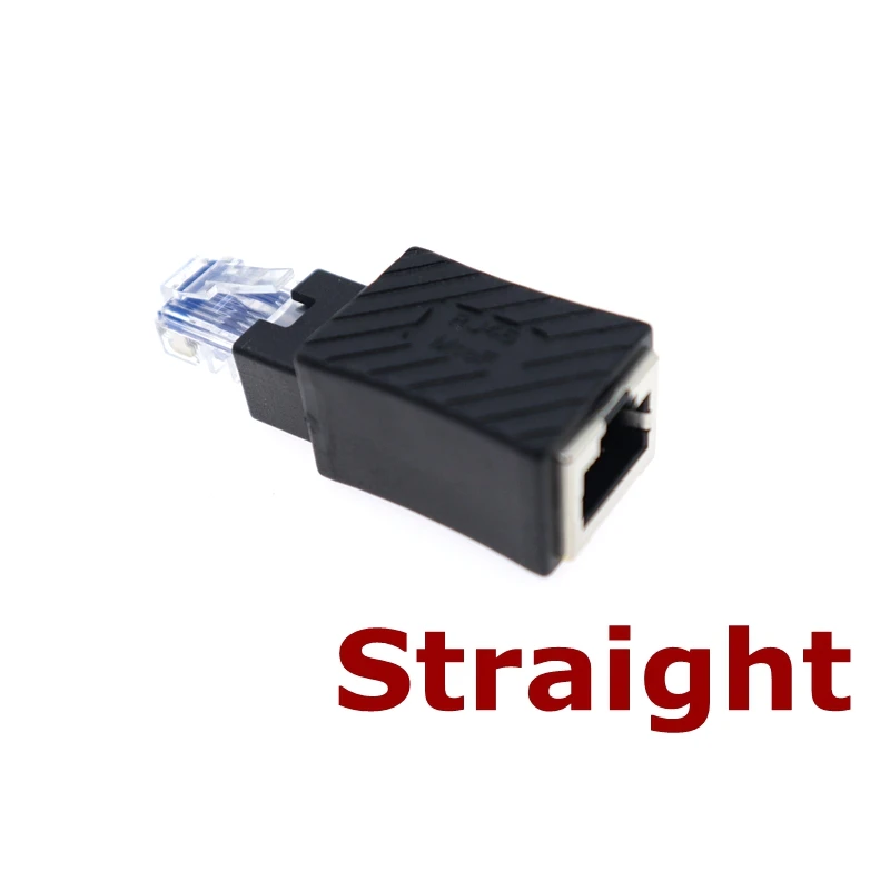 RJ45 Ethernet Adapter, 90 Degree RJ45 8P8C Male to Female Cat5e Cat6 Network Patch Connector