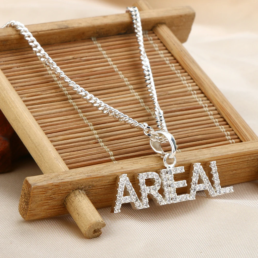 

DODOAI Custom Name Necklaces 9mm Letters Necklace for Women Name Necklaces Numbers Personaliz Necklace Crystal Pendant for Women