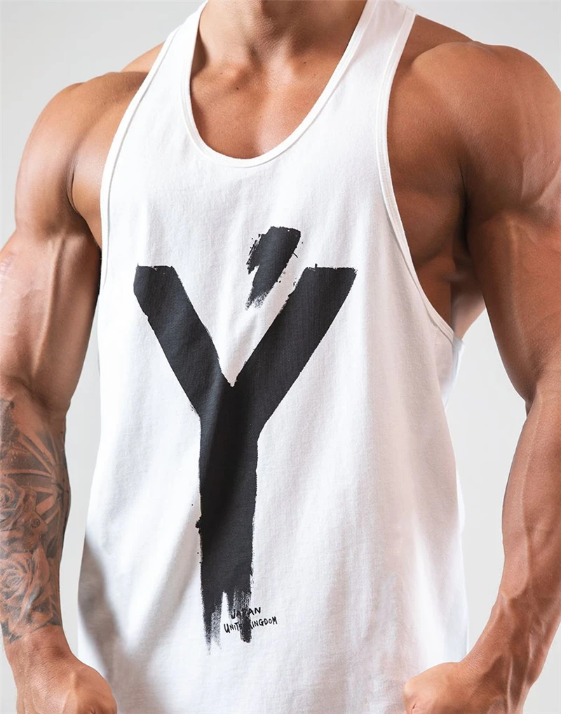 2022 Big Y Men Bodybuilding Tank Tops Gym Workout Fitness Cotton Sleeveless Shirt Running Clothes Stringer Summer Casual Vest