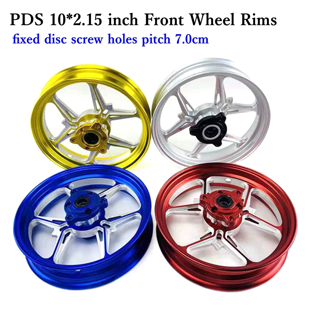 Electric Scooter Front Wheel Modified 10*2.15 inch Aluminum Hubs Front Wheel Rim For RSZ JOG Little Turtle Niu U1 UQI US U+ M+