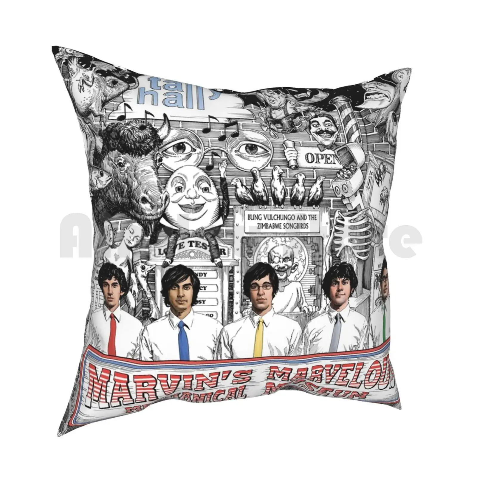 Tally Hall Pillow Case Printed Home Soft DIY Pillow cover Tally Hall Yellow Tie Marvins Mechanical Museum