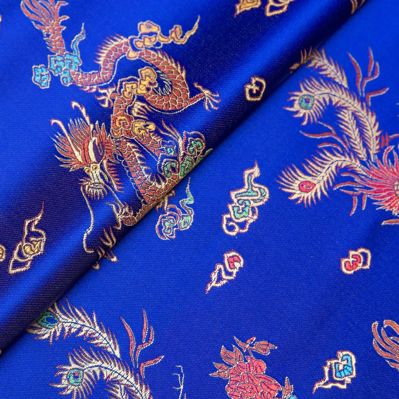 Dragon pattern fabric brocade jacquard fabric material for sewing cheongsam kimono and bags