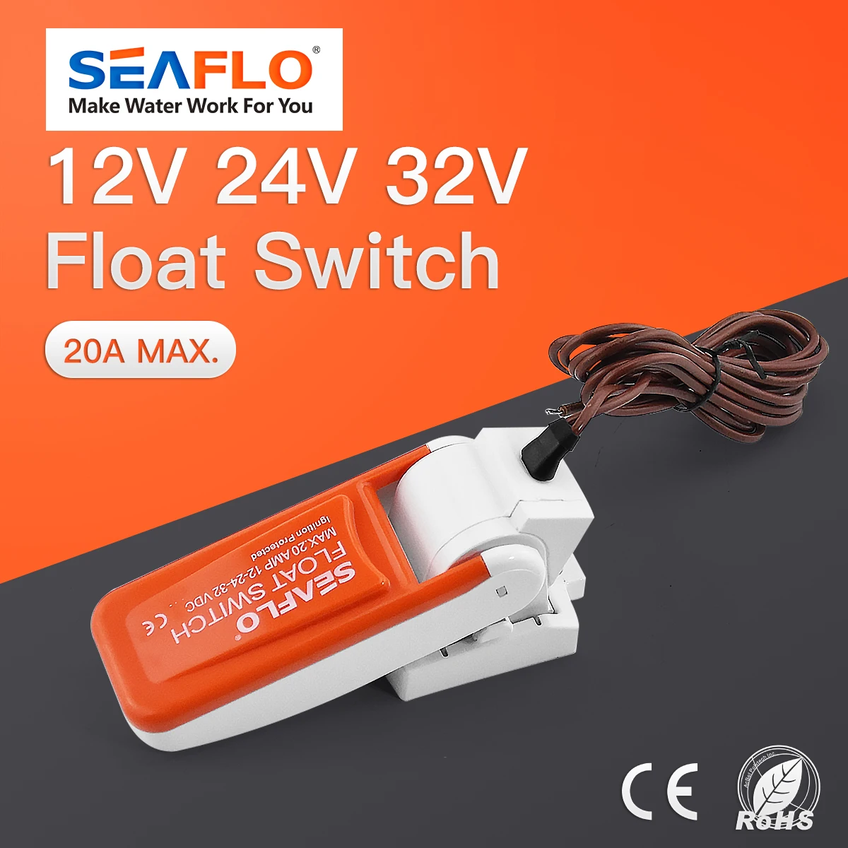 12v 24v 32v Automatic Bilge Pump Float Switch Bilge Switches Flow for boat accessories marine submersible boat water pump SEAFLO