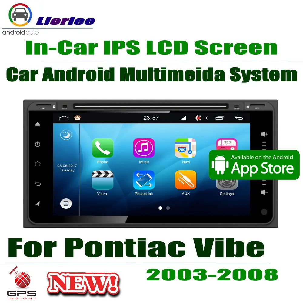 

7" HD 1080P IPS LCD Screen Android 8 Core For Pontiac Vibe 2003-2008 Car Radio BT 3G/4G WIFI AUX USB GPS DVD CD Navi Multimedia