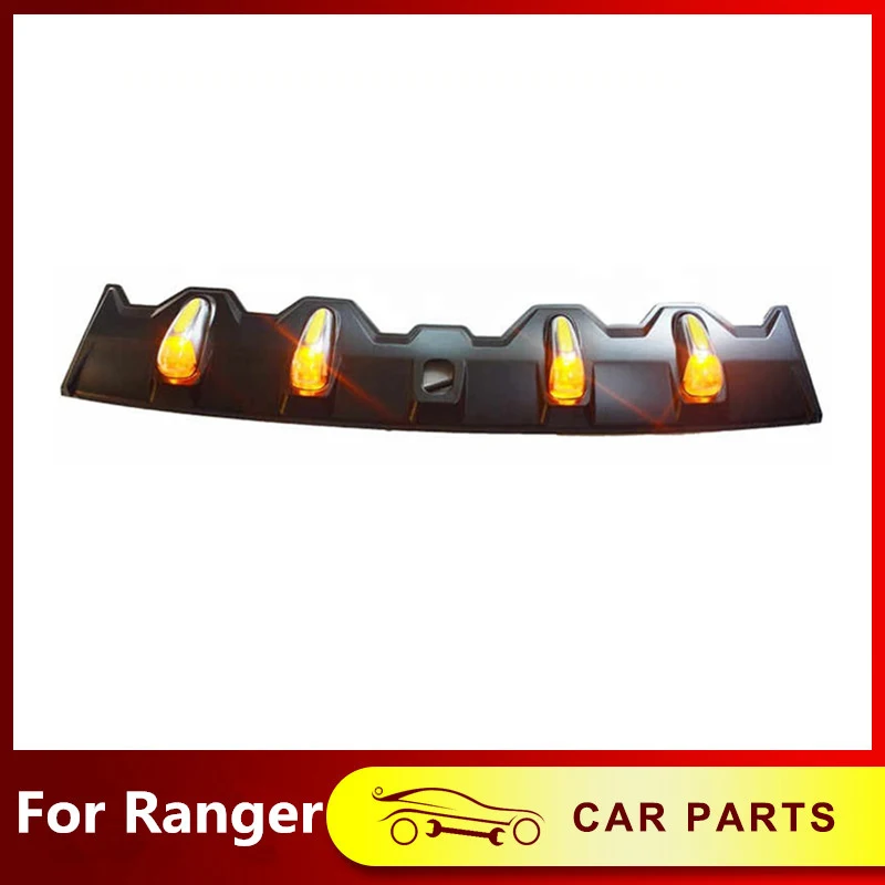 

ABS Matte Black Led Roof Light Front Roof Cover Accessories Fit For Ford Ranger T6 T7 T8 2012-2022 Off-road 4X4 Auto Parts