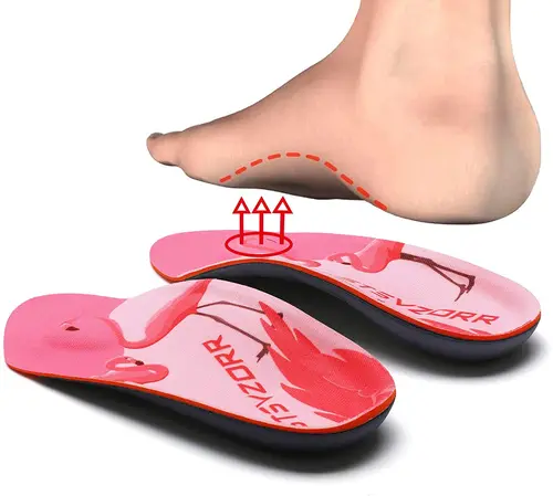 Imagen 1 del producto Plantillas de soporte para ARCO, inserto ortopédico cómodo adecuado para dolor de talón, pies planos, fascitis lantar, arco o fatiga del pie, 3/4