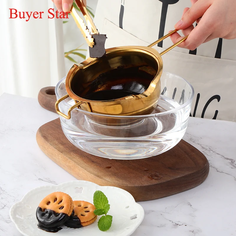 

400ML Stainless Steel Chocolate Melting Bowl Butter Heating Pan Milk Bowl Boiler Pot DIY Baking ware Household Kitchen Utensil