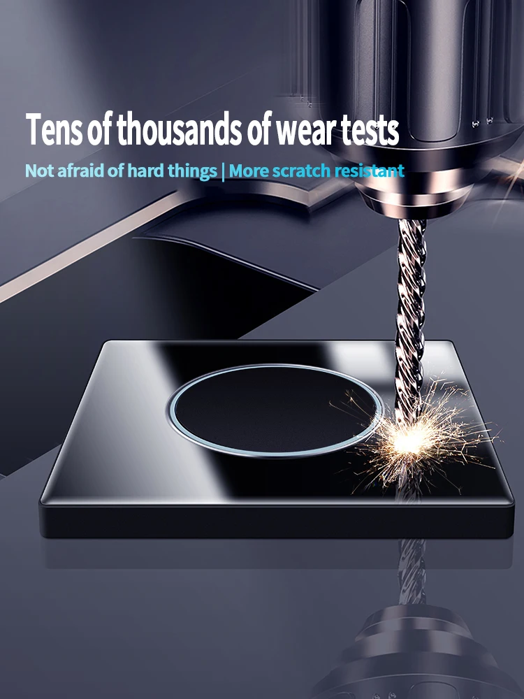 KAMANNI Concealed Wall LED Aperture Light Switch Power Socket USB Household White Glass Panel European socket Installation Box