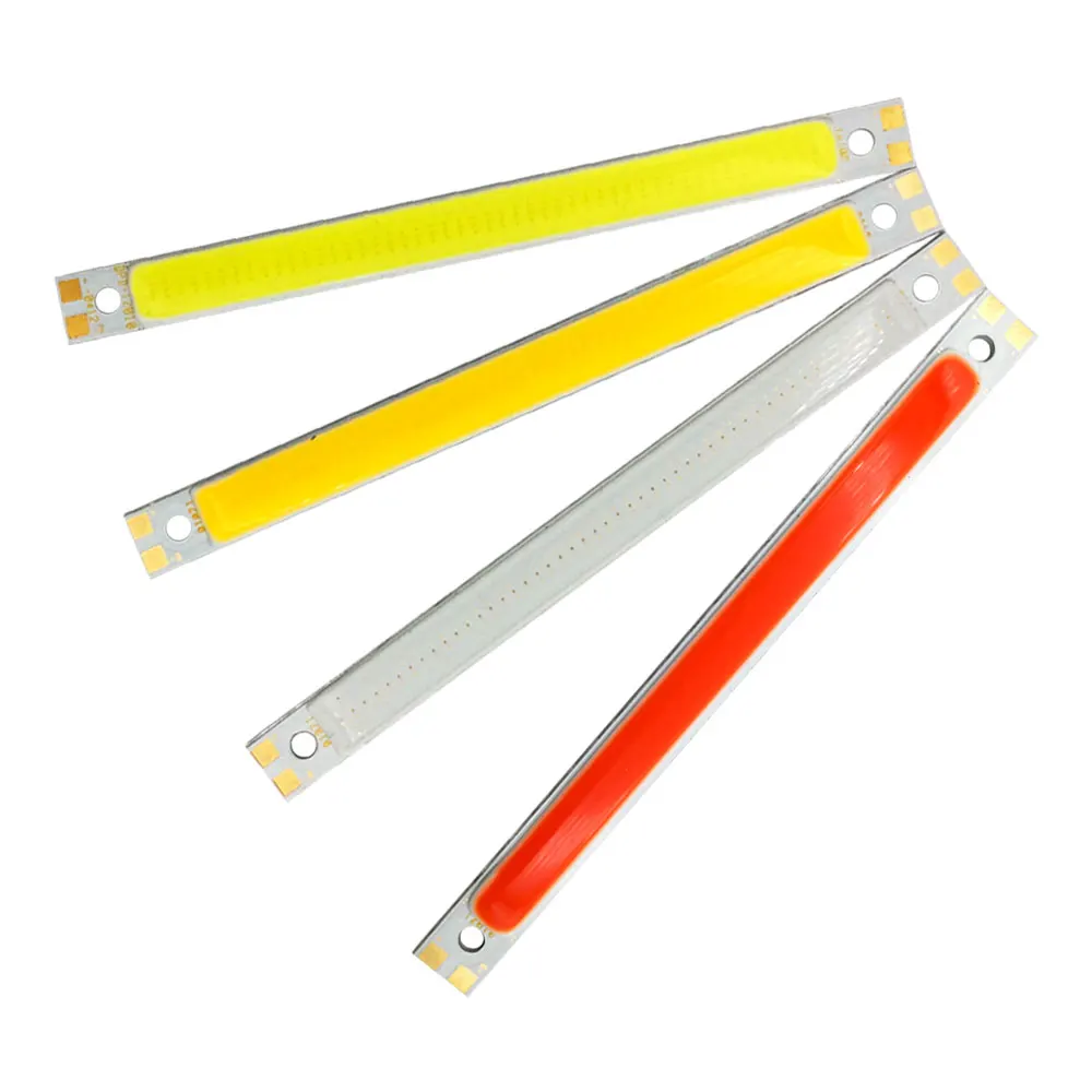 12V COB Strip Light Bulb 1000LM Blue Green Red White Color LED for Car Lighting Drone Signal Lights DIY Decor Lamps 120x10mm