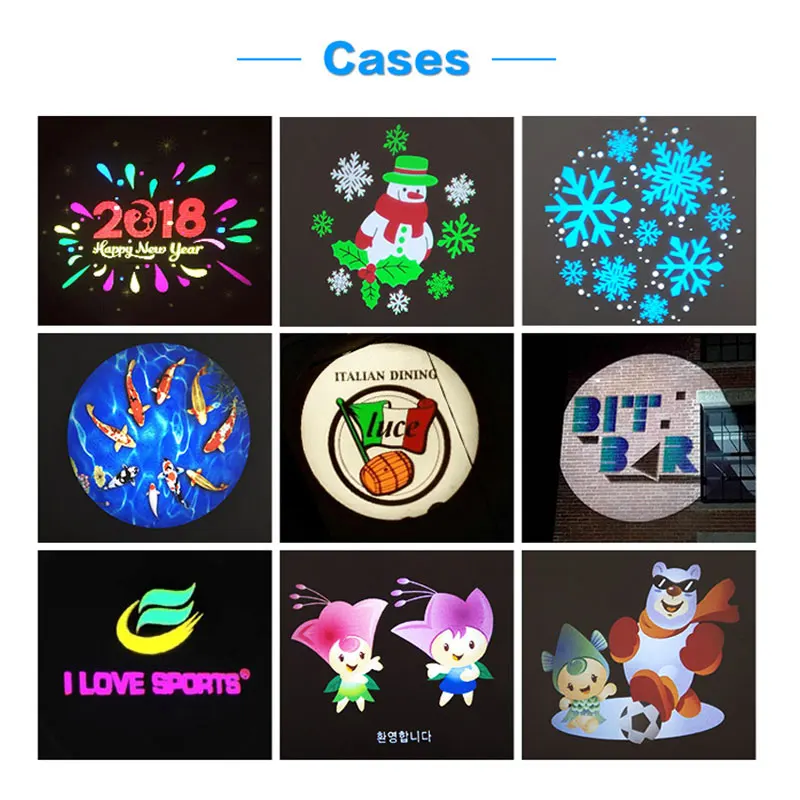 40W Outdoor Laser Logo Projector Custom For advertising Gobo Rotation Proyector Adjustable Lens Marketing y Publicized Hot Sale