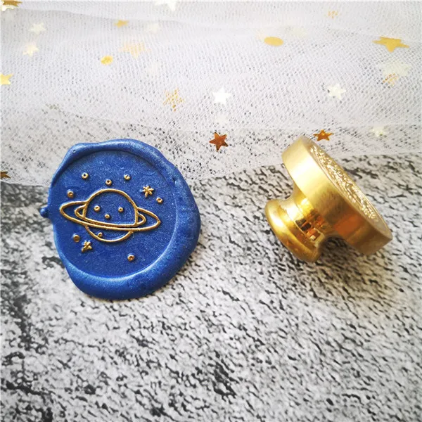 Moon stars Starry sky wax stamp Retro Wood brass Stamp Sealing Wax Seal Stamp Wedding Decorative sealing Stamp wax seals