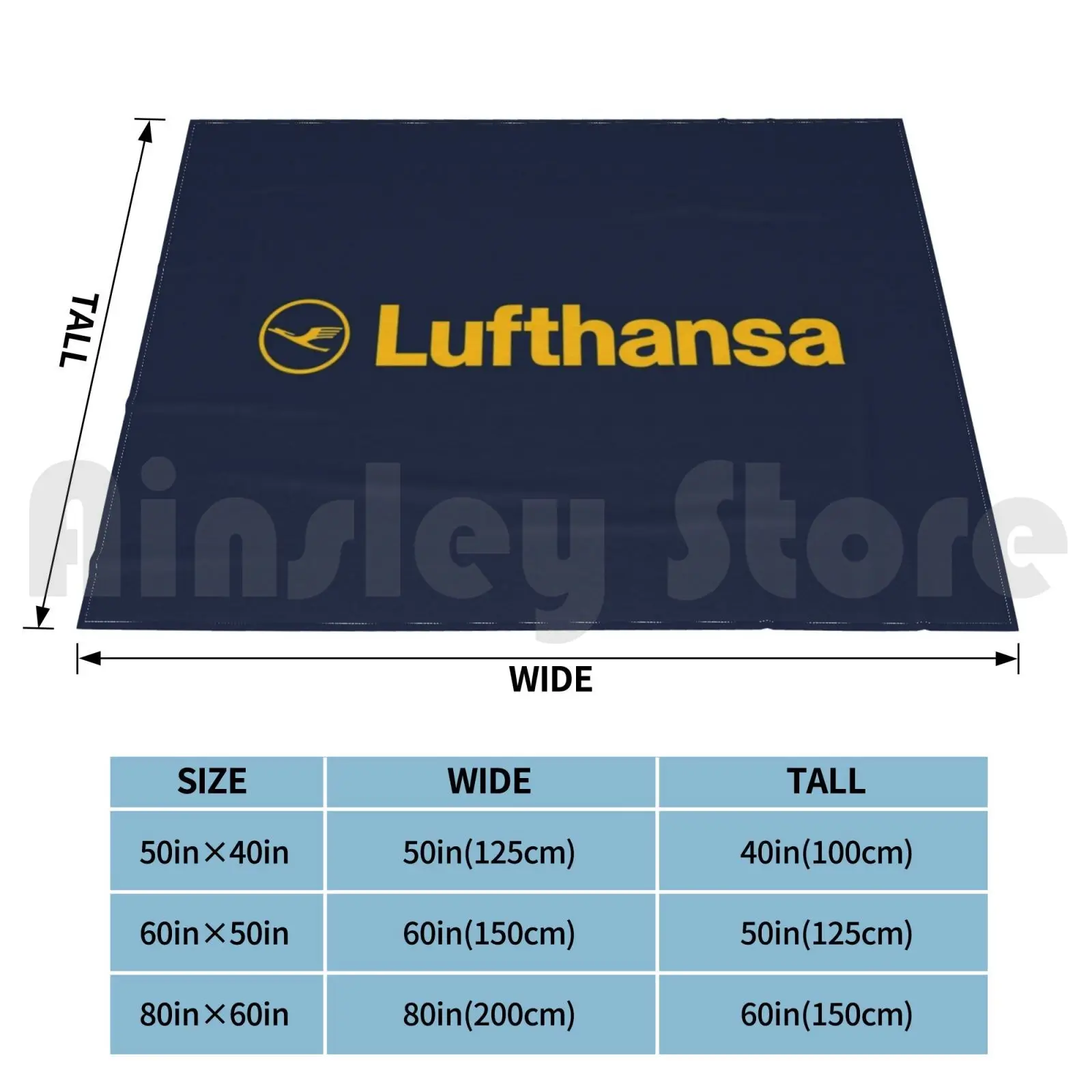 Lufthansa Blanket Fashion Custom Lufthansa Aviation Jet Plane Pilot Captain Stripes Airways Boeing Airbus Airplane