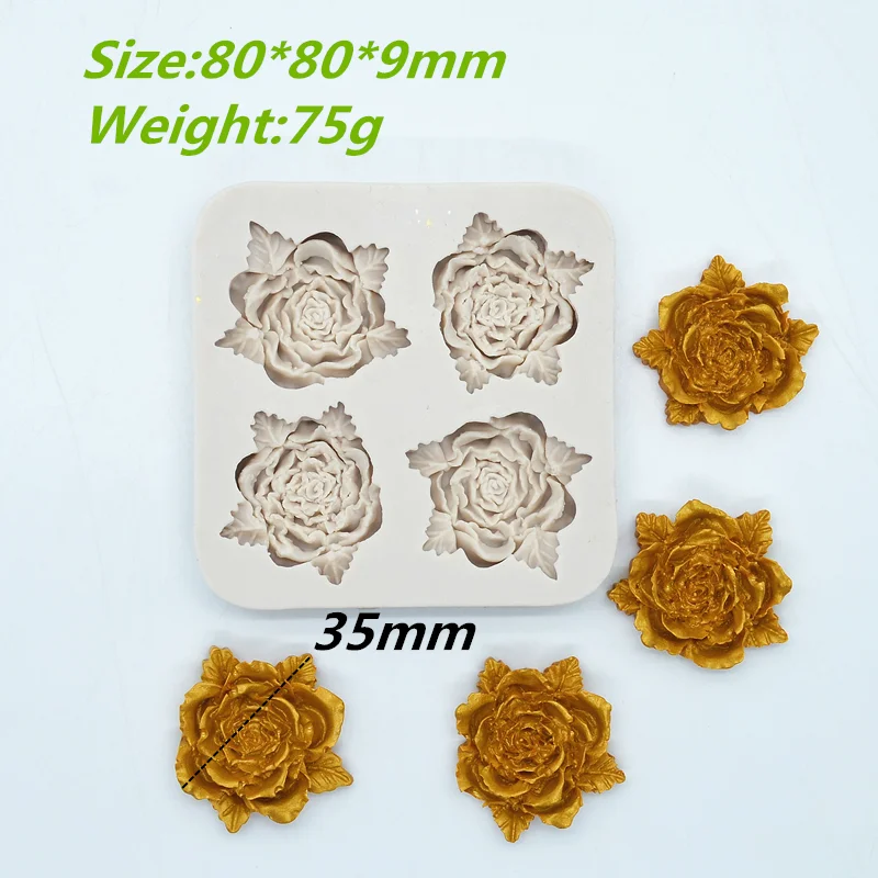 Flower Silicone Molds Candy Polymer Clay Mold Chocolate Party Baking Wedding Cupcake Topper Fondant Cake Decorating Tools