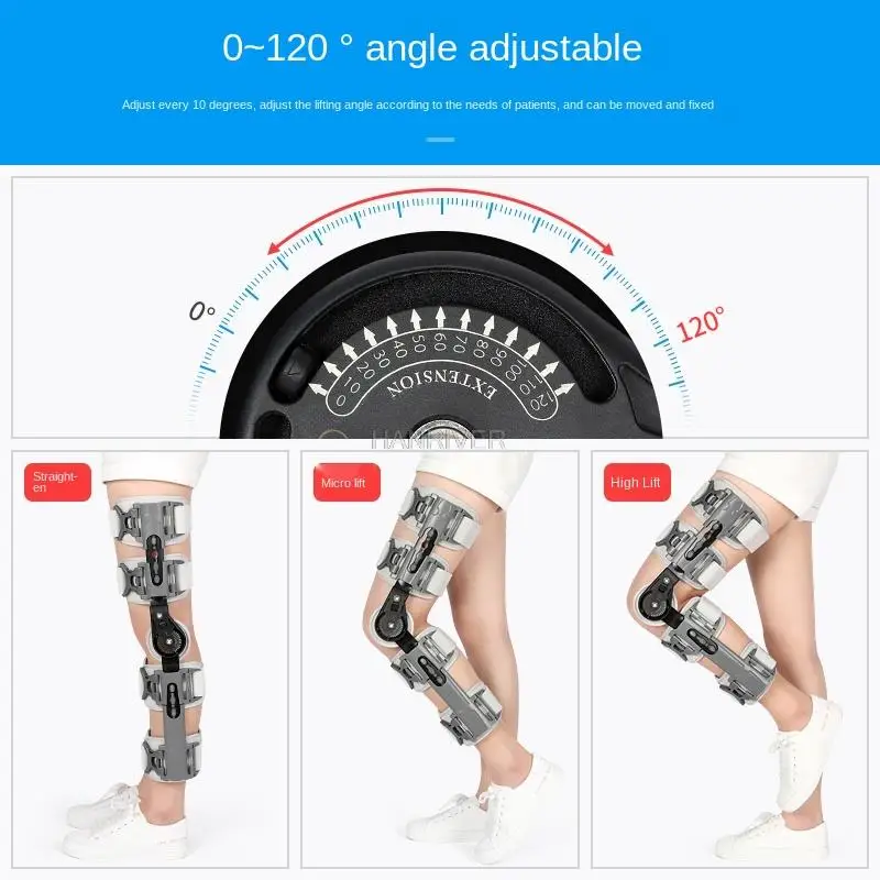 Knee fixation support patellar fracture meniscus rehabilitation ligament injury knee leg adjustable protection