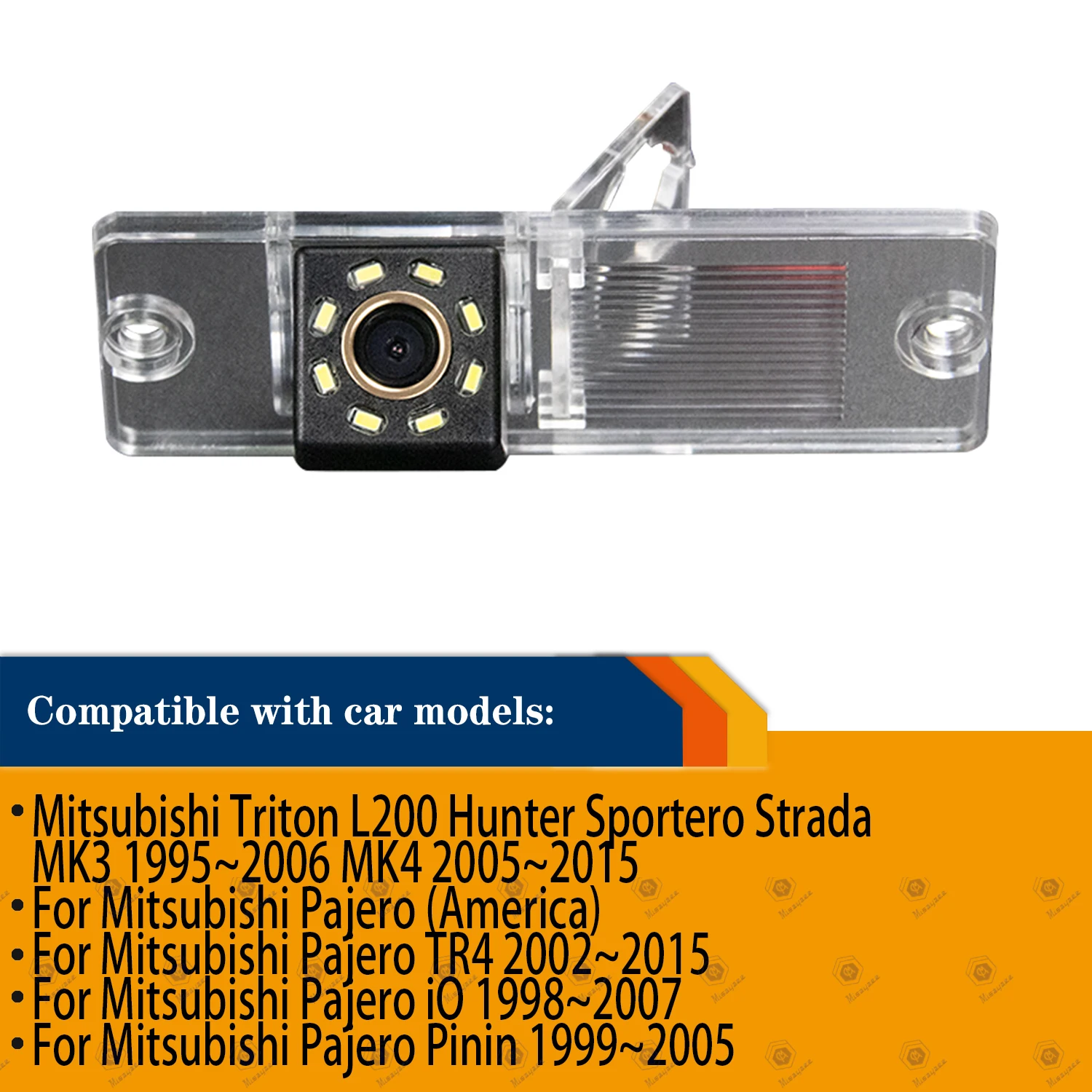 For Mitsubishi Triton L200 Hunter Sportero Strada MK3, HD 720p Rear view camera Reversing backup camera Golden Waterproof camera