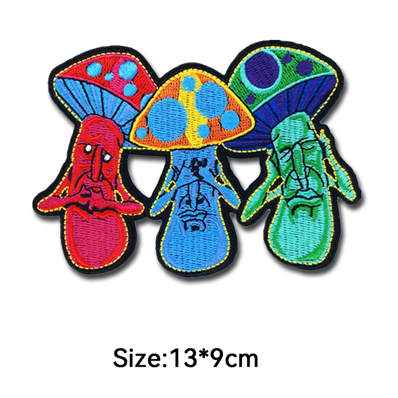 1PCS/peace sign skull Embroidery Patches for Clothing Appliques Clothes Stickers Iron on bags Kid Dress Decoration western style