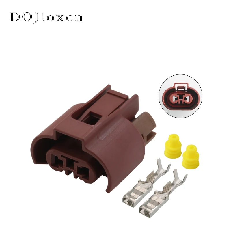 1/5/10/20/50 Sets 2 Pin Automobile Female Wiring Connector For Toyota Corolla 9006 Low Beam/Golf 6 Fog Lamp Plug DJ7028W-2.8-21