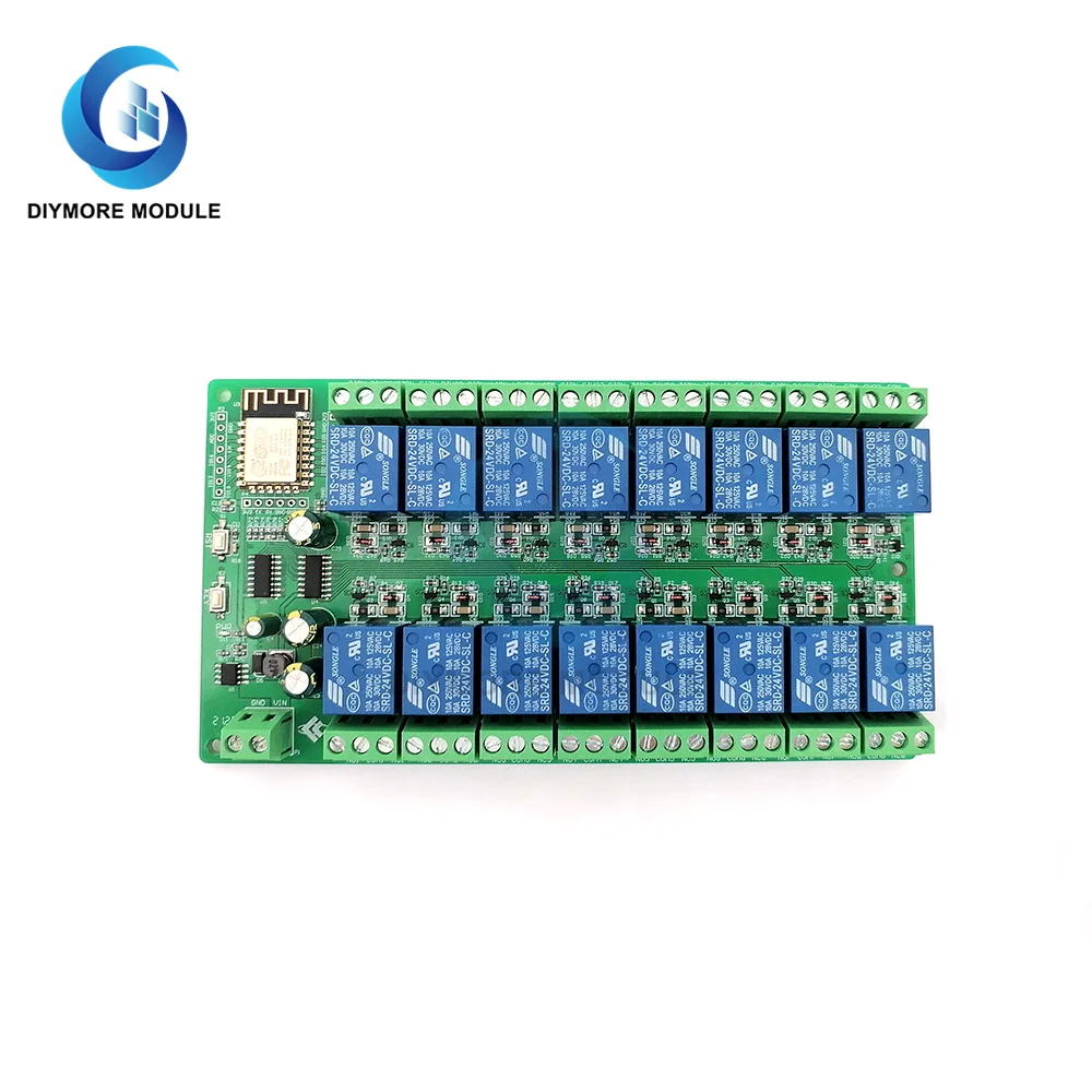 ESP8266 WIFI 16 channel relay module ESP-12F development board power supply 24V/10A