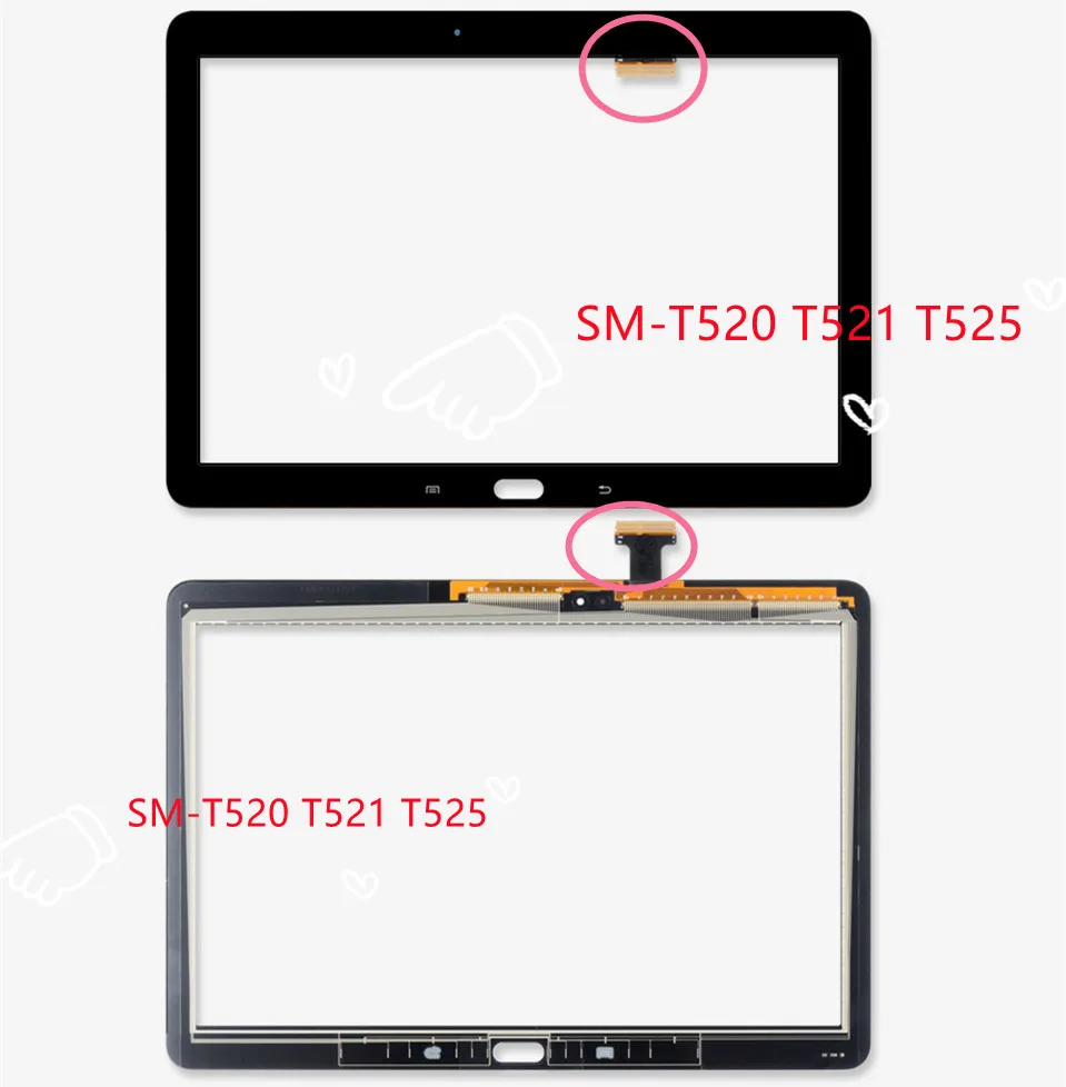 

10.1" For Samsung Galaxy Tab Pro SM-T520 T520 SM-T521 T521 SM-T525 T525 Touch Screen Digitizer Panel Sensor Replacement