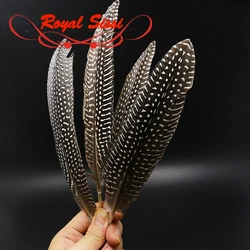 Royal Sissi 10Pcs Fly Koppelverkoop Parelhoen Vleugel Veer Zwart Wit Dot Pluim Veer Klassieke Nat Fly Wing Tail fly Koppelverkoop Materialen